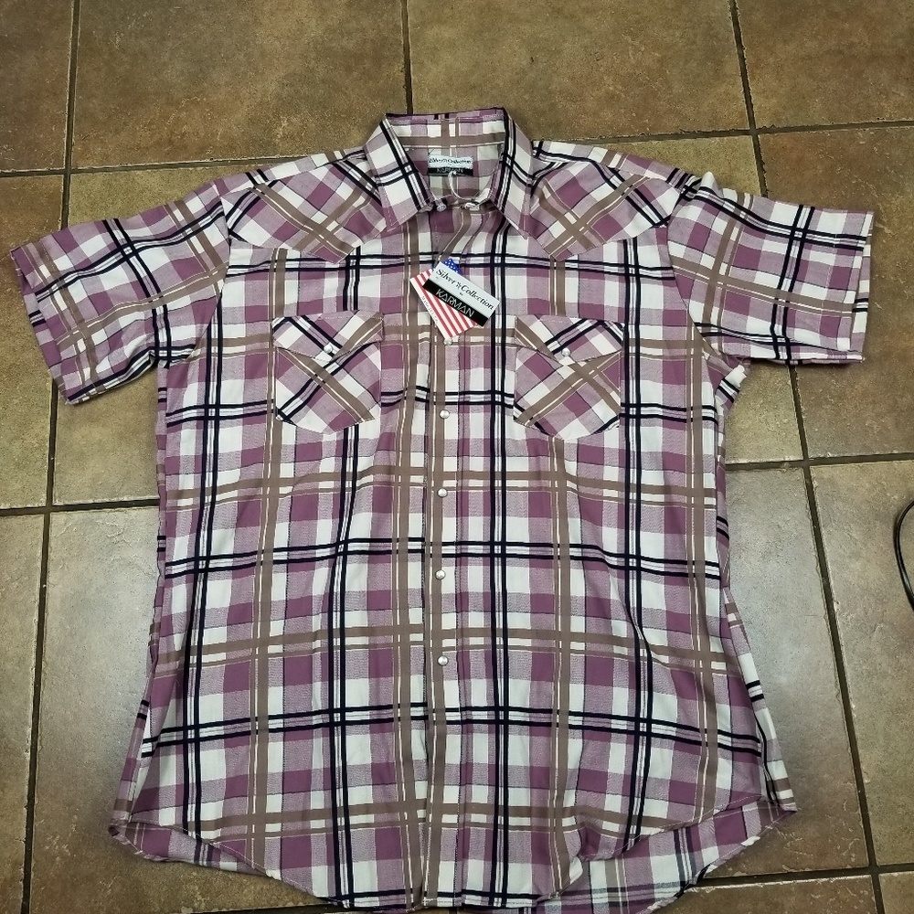 VINTAGE Karman Silver Collection Western Shirt XXL